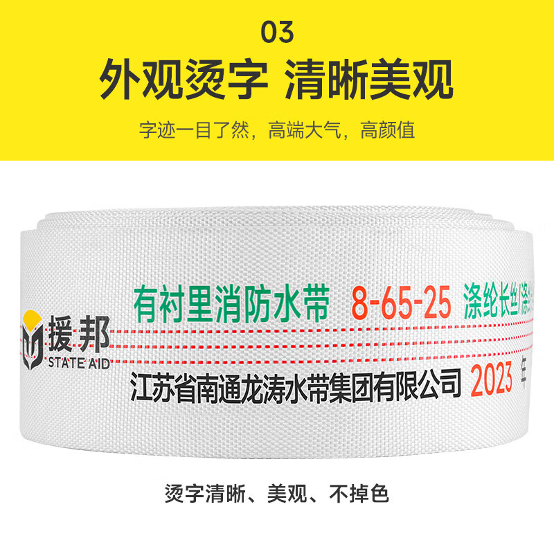Yuanbang Fire Hose 8-65-20 National Standard Thickened Type 8 65mm Fire Hose 2.5 Inch Fire Water Hose for Irrigation and Watering 20 Meters (Hose + Connector)
