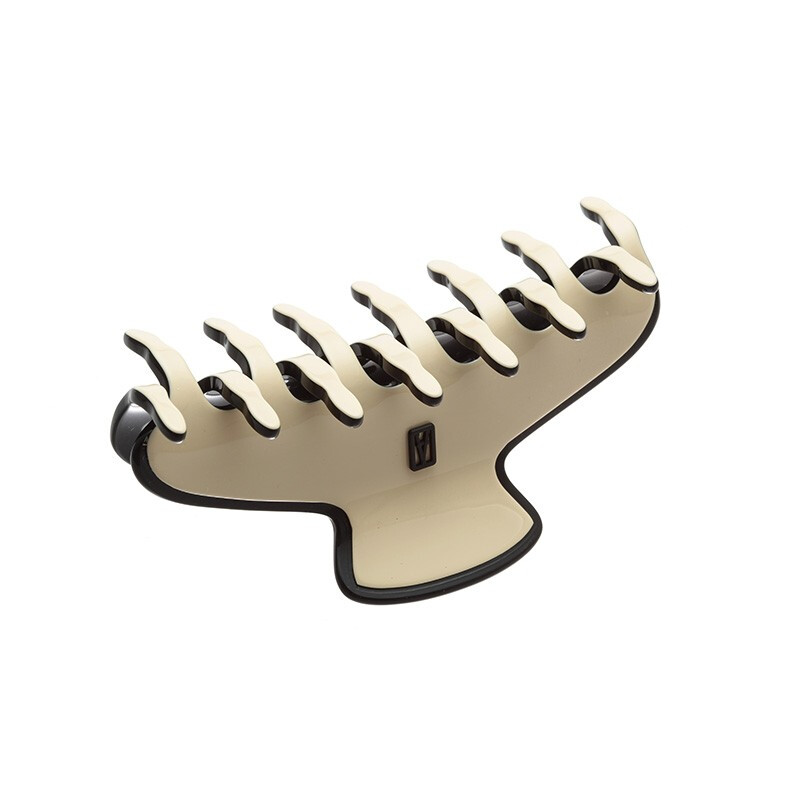 ALEXANDRE DE PARIS New Year's gift, same style as the star, messenger large gripping clip, shark clip, large size - Y beige