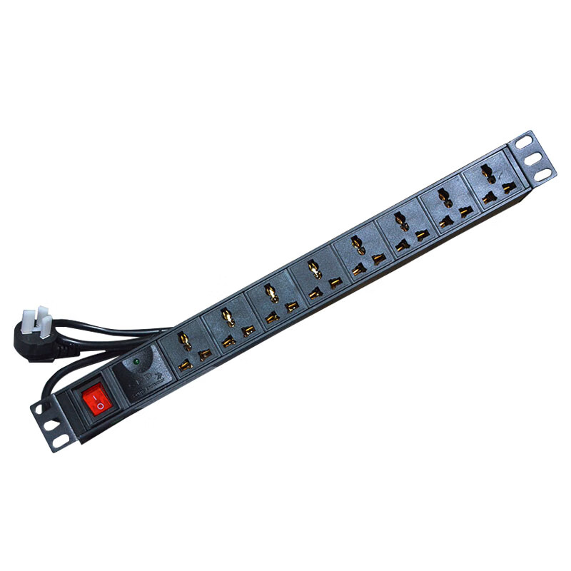 Cabinet row PDU cabinet socket 6-bit 8-bit 10-bit 10A16A aluminum alloy PDU power distributor copper core 8-bit lightning protection new national standard