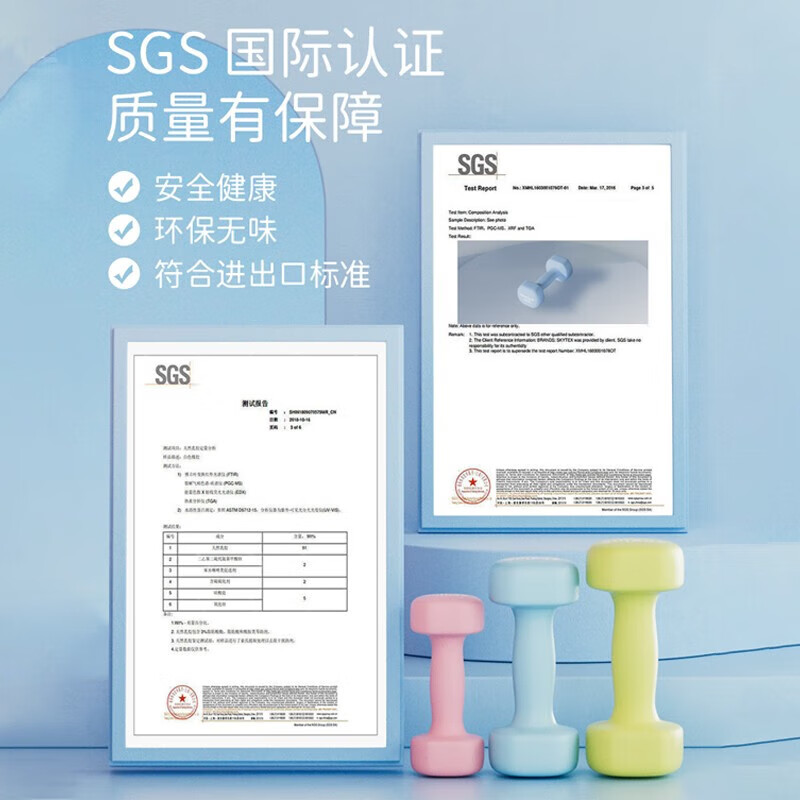 He Jiangong dumbbell children's primary school boys version kindergarten children primary school students dedicated youth fitness household pure iron Yaling suitable for children under 5 years old sky blue 0.5kg*2