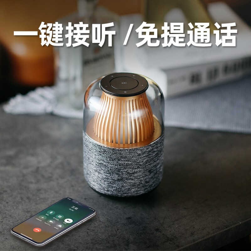 SANSUI Bluetooth Audio Wireless Portable Home Desktop Multimedia Small Mini Subwoofer Laptop Small Speaker Car Speaker 360 Degree Stereo F4