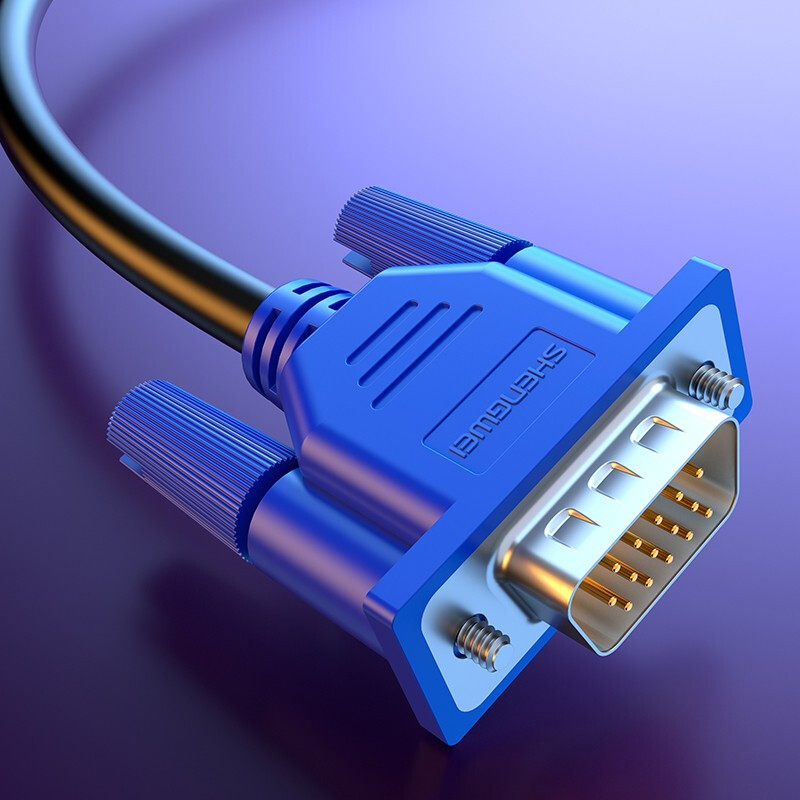 Shengwei VGA cable HD video cable 3 meters computer desktop host connection monitor projector 3+6 core data signal cable VC-3030