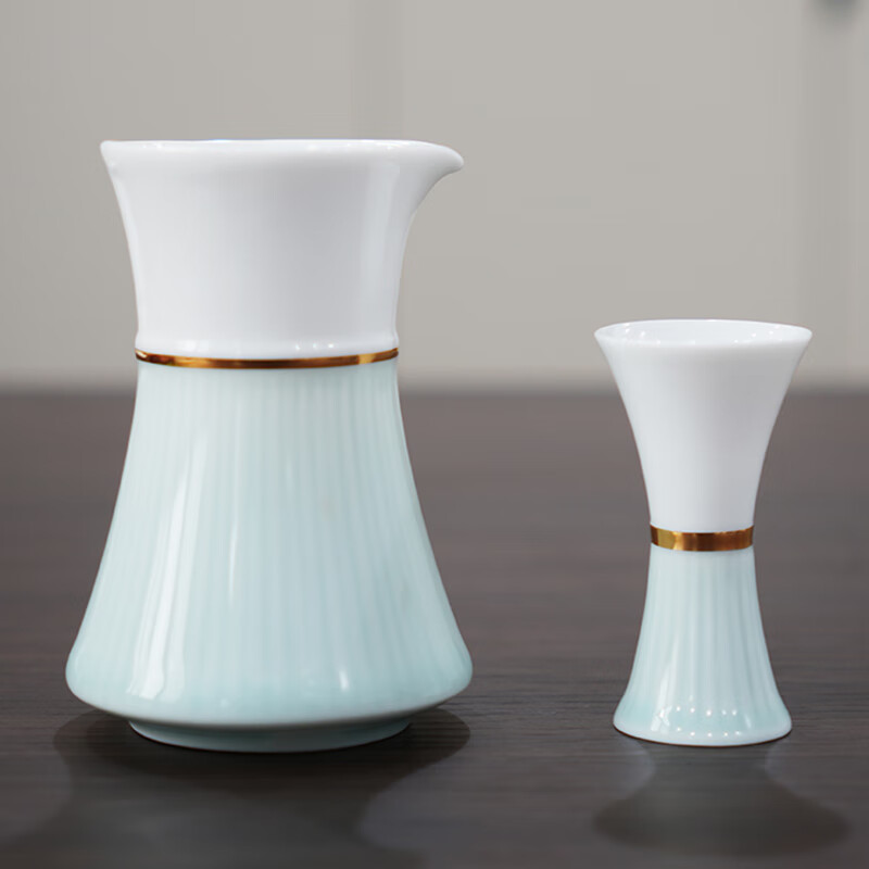 Su's Ceramics Ceramic Wine Set White Wine Cup Wine Divider Sky Blue Wine Set Best Friend 1 Pot 4 Cups Exquisite Gift Box