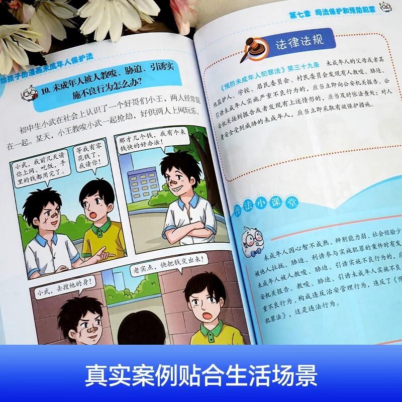 Comics written for children, Minors Protection Law, Children's Legal Introductory Pictures, Popular Readings, Civil Code, Self-Protection, Anti-Bullying, Rejection of Social Violence at Home, Primary School and Campus