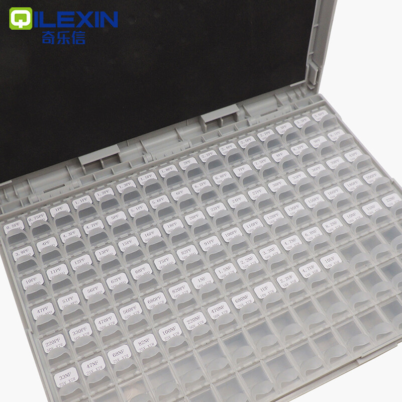 SMD capacitor box capacitor package 0201 0402 0603 0805 1206 capacitor capacitor component component sample box 0805 capacitor box (92 types, 100 pieces each)