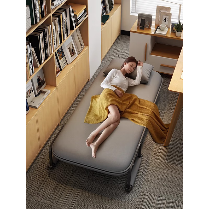 INSDEA sofa bed folding recliner lunch break artifact office single bed dual-purpose home companion bed computer chair 65cm cotton and linen dark gray-free 1 pillow