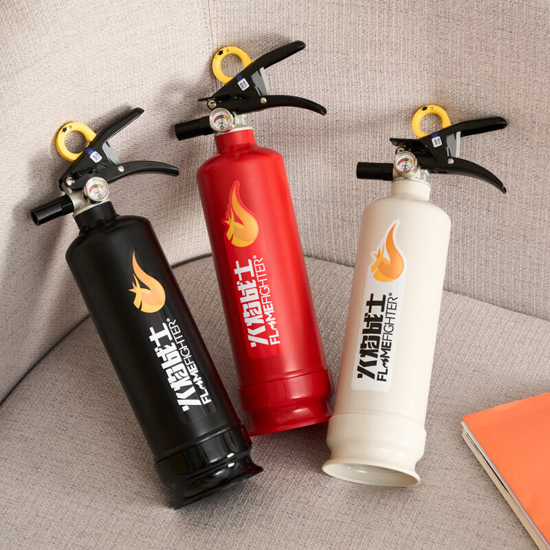 Flame Warrior fire extinguisher ultra-fine dry powder nearly 1KG minus 20 degrees antifreeze for the elderly, ladies, children, home, car, fire fighting equipment red