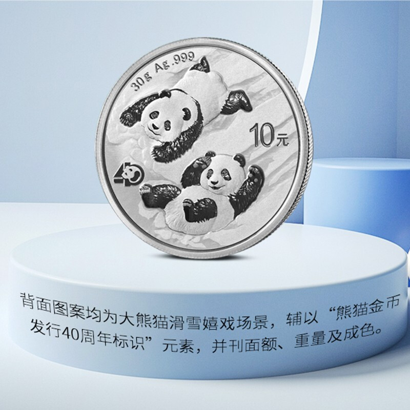 Henan Coins 2022 Panda Silver Coin Commemorative Coin 30g 999 Pure Silver Panda Silver Coin Series with Green Box
