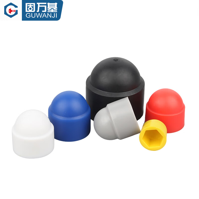 Guwanji plastic hexagonal nut bolt protective cap decorative protective cover nut cap outer hexagonal screw cap protective sleeve white M12*18*23 10 pieces