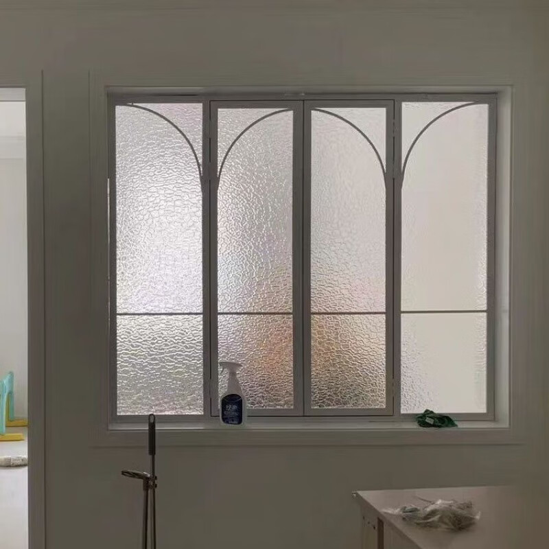 Yaotian French old steel window indoor iron window wall decoration false window screen partition Changhong glass entrance wall decorative mirror white 1 square + glass