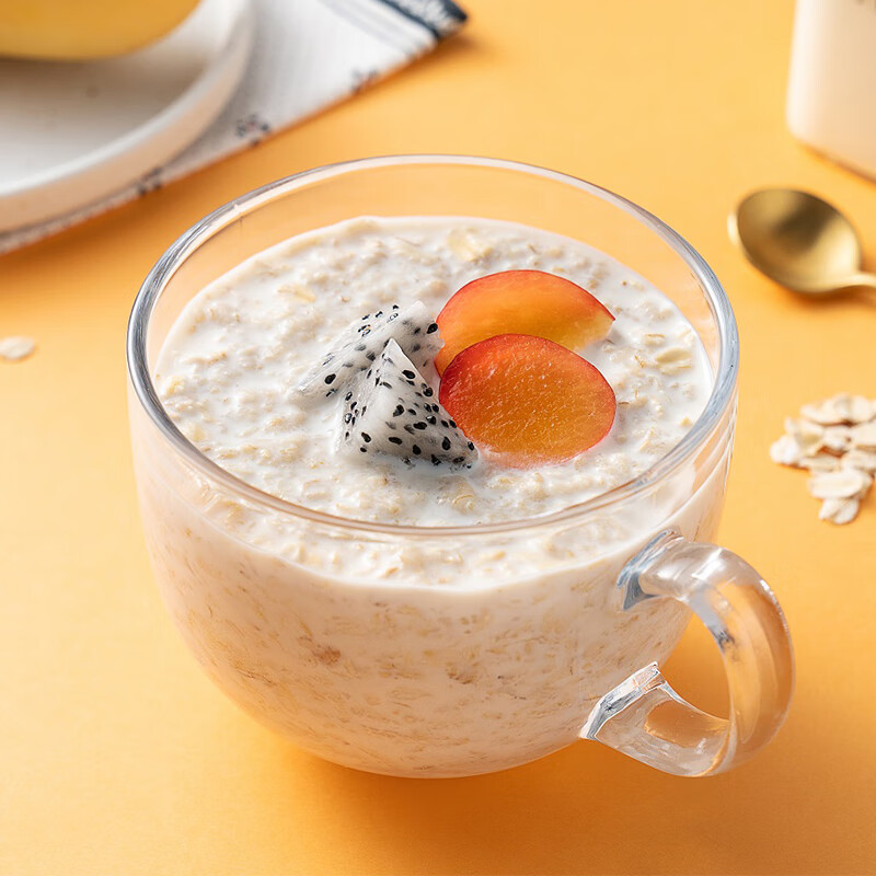 Fushido High Fiber Oatmeal Nutritious Breakfast Drink Ready-to-Eat Chia Seed Cereal Instant Infusion Chia Seed Cereal Oatmeal 135g*2 Bags