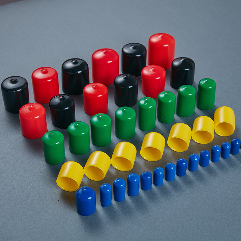 Thousand pieces of light rubber protective sleeve PVC protective cover threaded cap screw seal sleeve insulated terminal sleeve dustproof and waterproof protective plug round pipe sealing cap iron wire cap silicone sleeve wire sealing cap inner diameter 6x15mm 100 pieces black