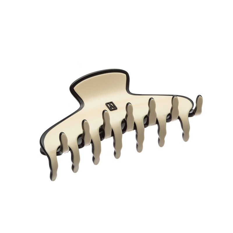 ALEXANDRE DE PARIS New Year's gift, same style as the star, messenger large gripping clip, shark clip, large size - Y beige