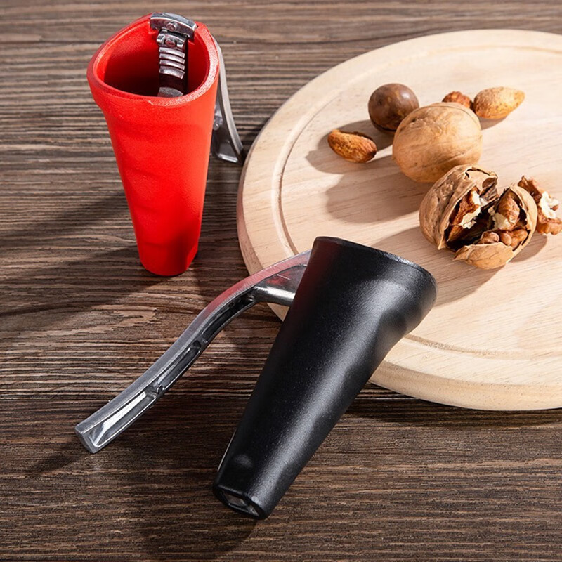 Aishubai Walnut Clamp Hazelnut Pliers Hazelnut Clamp Sheller Anti-splash Walnut Clamp Jujube Opener Clamp Hazelnut Artifact Funnel Clamp Red