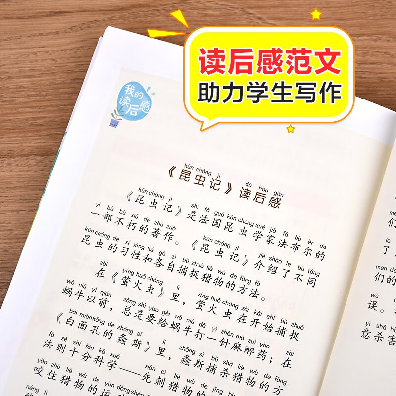Phonetic version of Insects, Fabre's works, children's literature, must-read extracurricular reading books for grades 1, 2 and 3, world classic literature, children's masterpieces, fairy tales, large Chinese series, primary school Chinese extracurricular reading classic series