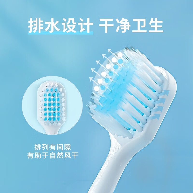 Minimalist Life. Mainly recommended by buyers and sellers. Classic 48-hole wide-head soft-bristle toothbrush for women and men, anti-allergic and caring for gums. 2 pieces for adults.