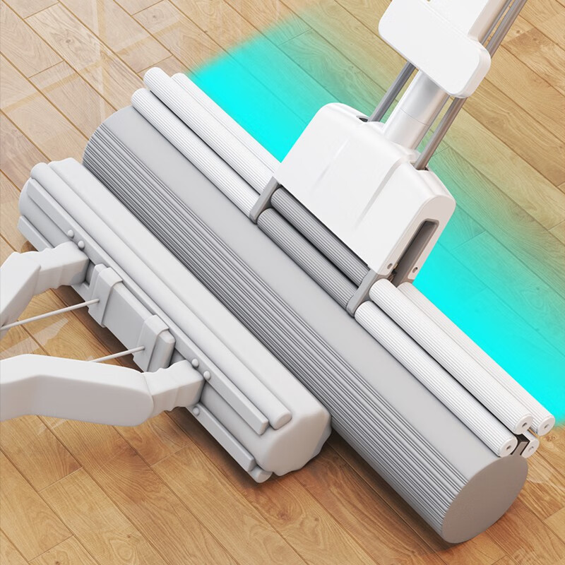 Totle collodion mop 33CM+2 large cotton head one-click head change roller type water squeezing