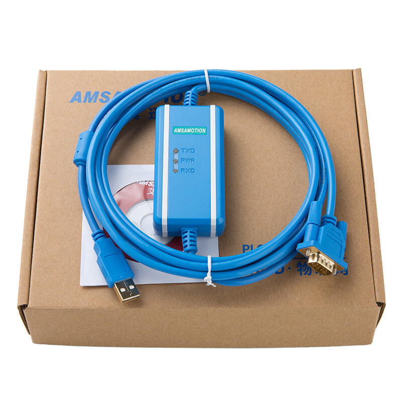 Suitable for PLC CS CQM1 C200HE programming data cable USB-XW2Z-200S-CV Isolation blue Photoelectric isolation + online monitoring Anti-interference 3 meters + magnetic ring Others