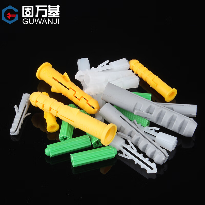 Guwanji plastic expansion pipe M6M8 rubber plug expansion screw inner expansion bolt green nylon rubber wall plug expansion plug collection 100 pieces gray M6 x30 200 pieces