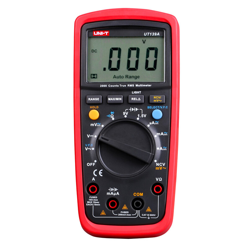 Uliide UT139A multimeter digital high-precision multimeter anti-burn digital display table fully automatic electrician multimeter UT139E UT139A (true effective value + VFC frequency conversion)