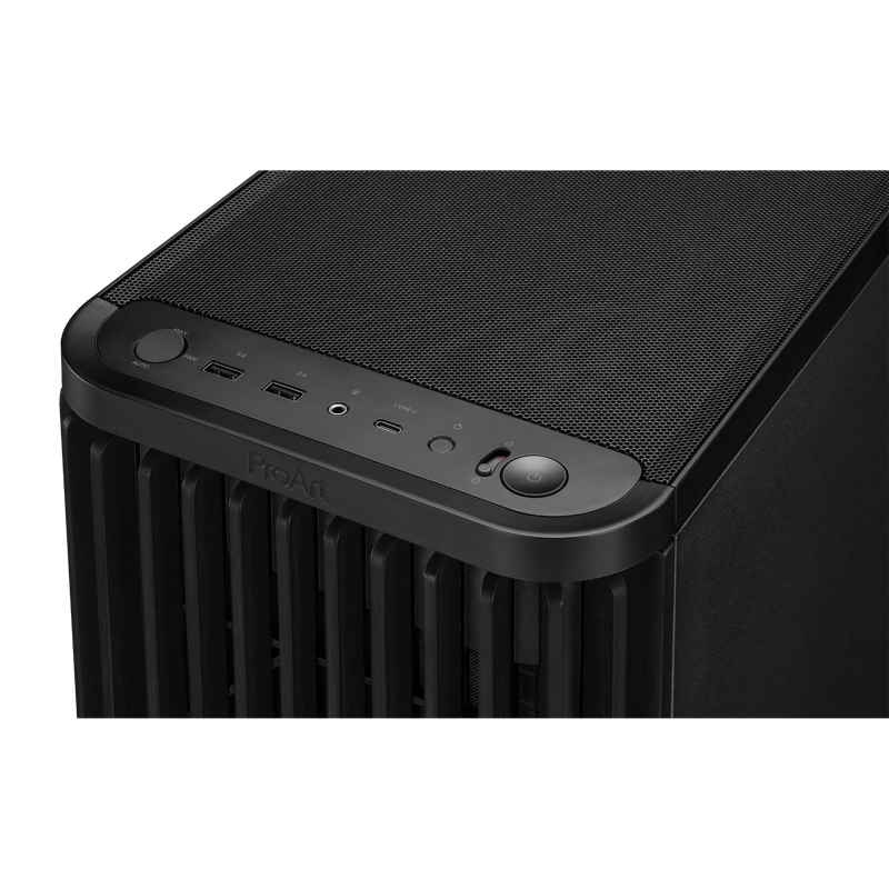 95% new ASUS ProArt PA401 wood art version chassis, powerful cooling/wood art front air intake grille/tool-free disassembly/power button lock/PWM one-button setting