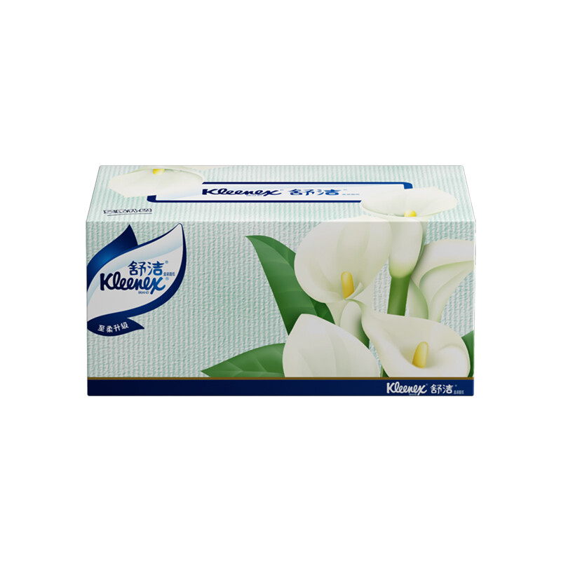 Kleenex tissue calla lily boxed tissue paper 2 layers 200 sheets * 3 boxes of tissue paper toilet paper napkins