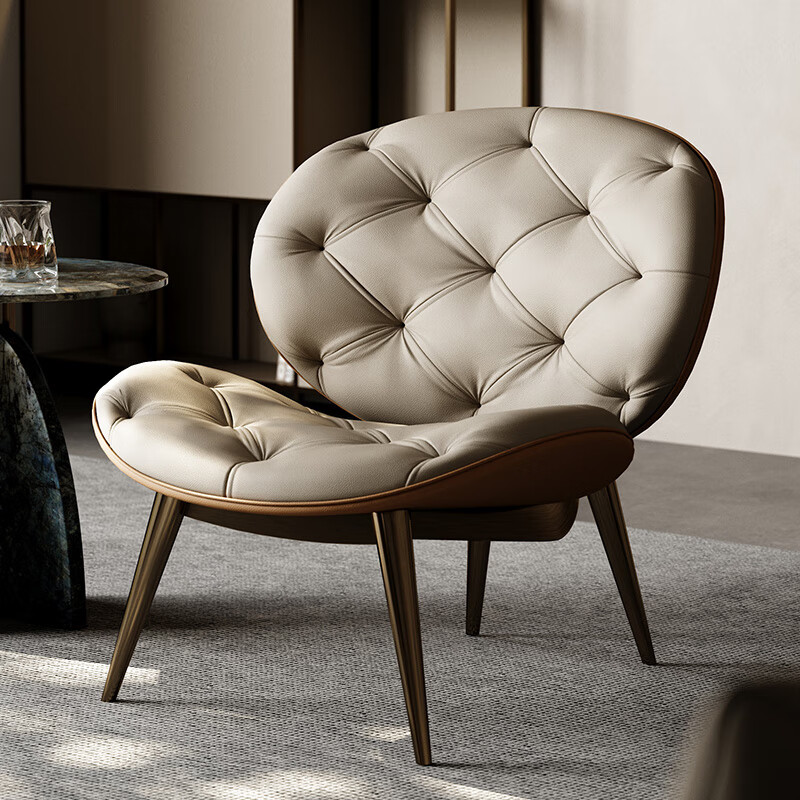 TAZA leisure chair, light luxury sofa, designer personalized sofa chair, creative curved large flat floor villa balcony leisure chair, contact the designer, whole house matching customization