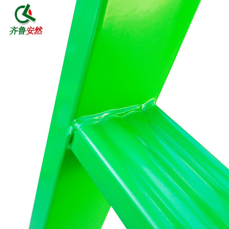 Qilu Anran Ladder Folding Ladder Multifunctional Outdoor Double Side Ladder Metal Ladder Portable Four Step Ladder Engineering Stair Herringbone Ladder Green 1.5 Meters