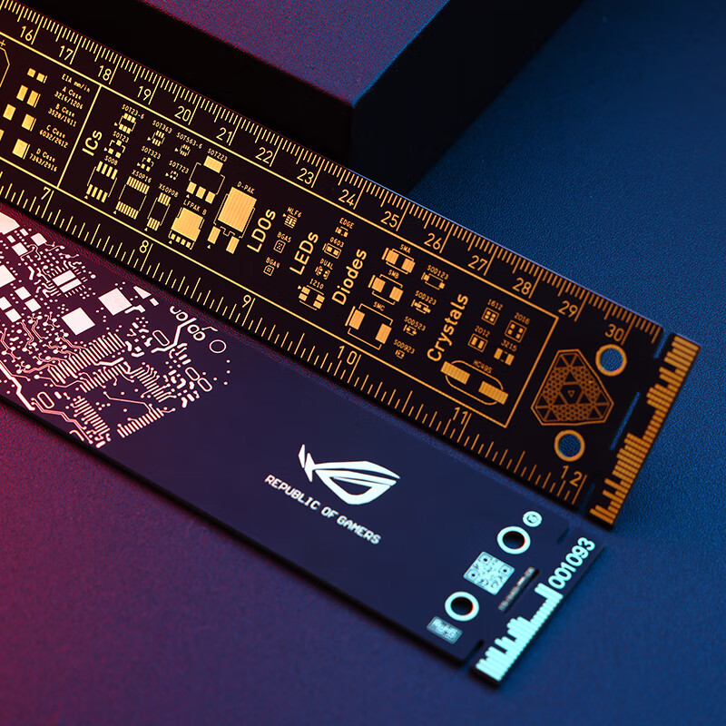 ROG Gamer Nation Faith Ruler ROG Faith Ruler Nvidia Ruler PCB Ruler Ruler Package Peripheral Ruler Gold-plated Nvidia ASUS Joint Raptor