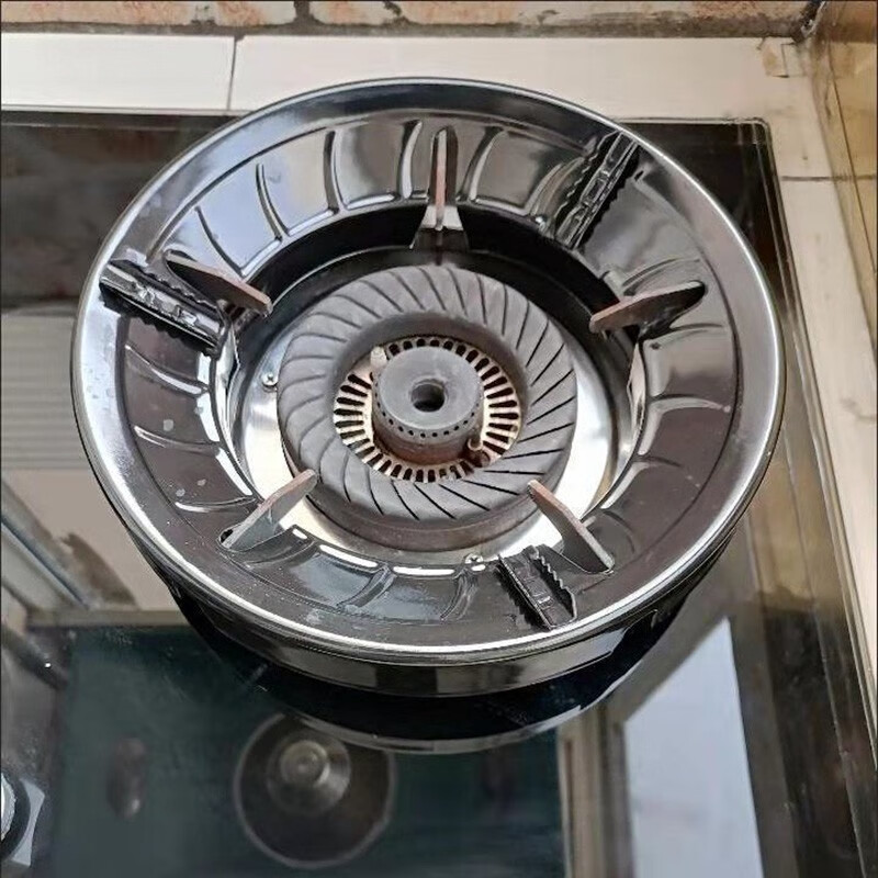 XMSJ household gas stove energy-saving cover fire ring wind-proof ring anti-heat environmentally friendly natural gas stove accessories gas-saving heat insulation wind shield 5 openings enamel thickening *2