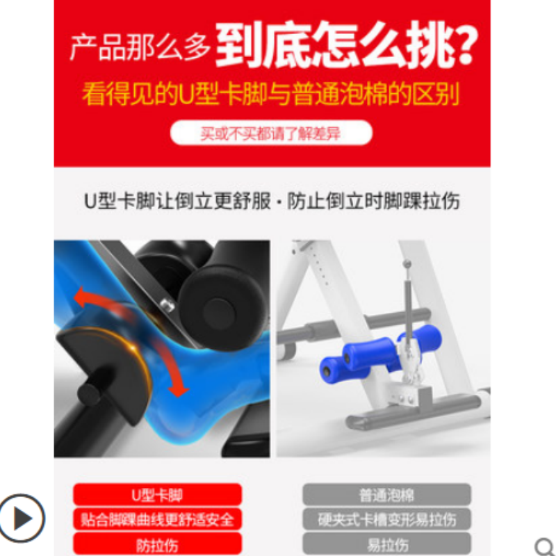 Bina inversion machine household foldable indoor inversion device cervical and lumbar stretcher disc stretching auxiliary abdominal inversion device blue ordinary square tube ordinary waist pad