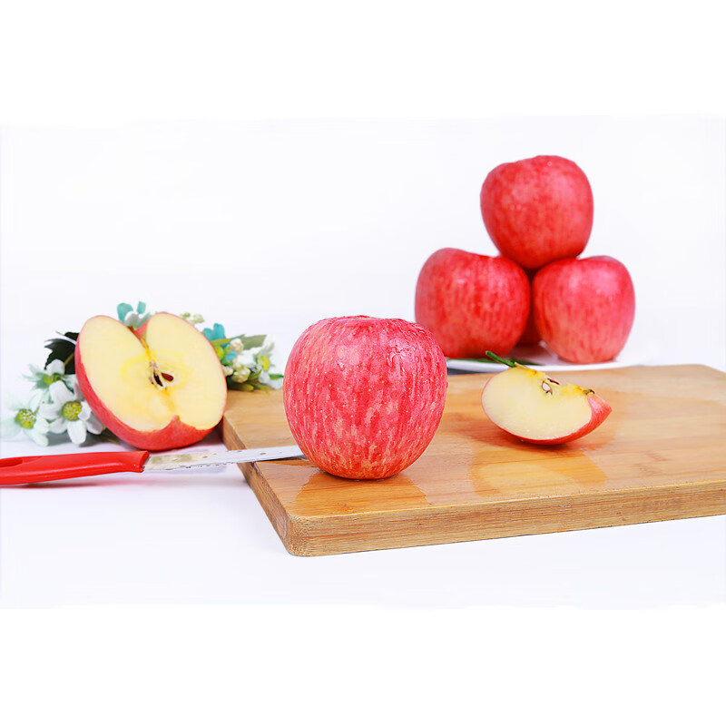 Jingmi Luochuan Apple Red Fuji Fresh Fruit New Fruit Gift Box Net Weight 4.6 Jin Single Fruit 170g Origin Head Straight Hair