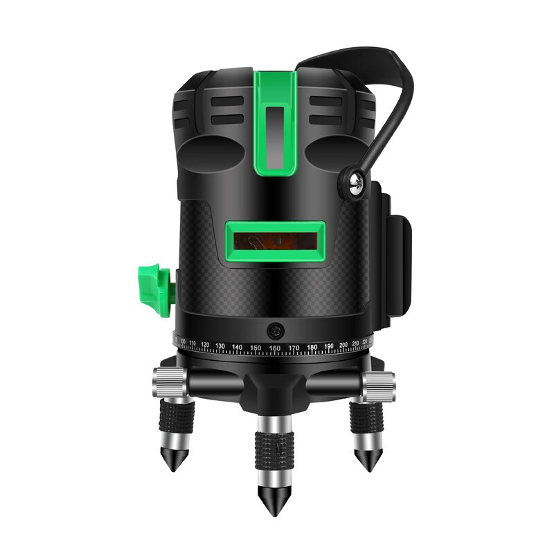 Zhanyao infrared level meter green light laser leveling meter high-precision super level mirror bidding line measuring instrument rubber-coated model (dual battery) green light five-line