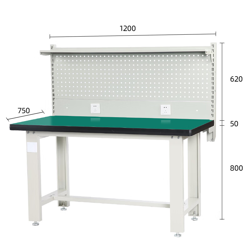 Corini heavy-duty machine repair workbench operation bench fitter bench assembly line workshop packing bench test bench with hanging plate repair tool bench can be customized 1.2 meters