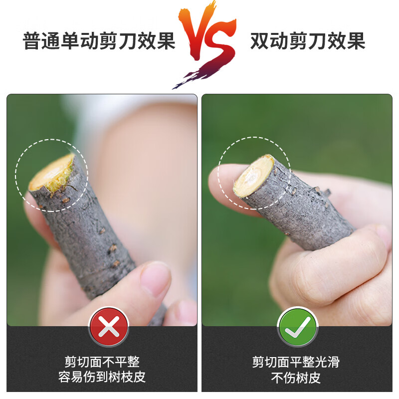 Shantou Lincun double-knife linkage electric pruning scissors for fruit trees and gardens rechargeable household portable branch pruning scissors double-knife 10.8V 25MM two lithium batteries