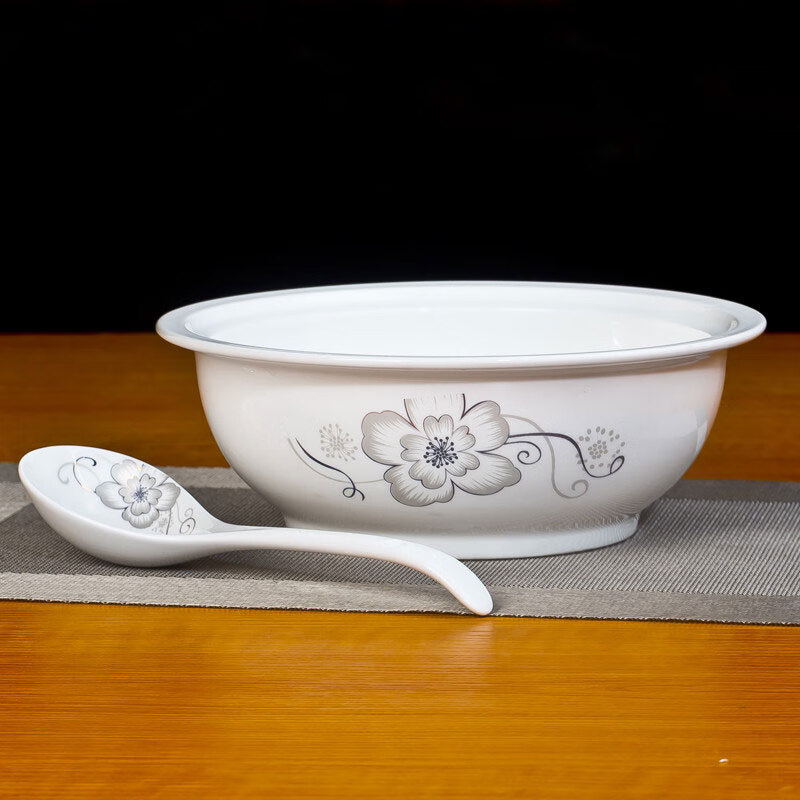 Wanxiang household ceramic soup bowl for instant noodle bowl, large personalized microwave oven special bowl, 1 9-inch soup bowl (Jane Eyre)