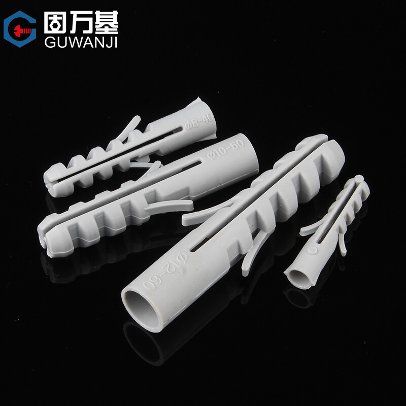 Guwanji plastic expansion pipe M6M8 rubber plug expansion screw inner expansion bolt green nylon rubber wall plug expansion plug collection 100 pieces gray M6 x30 200 pieces
