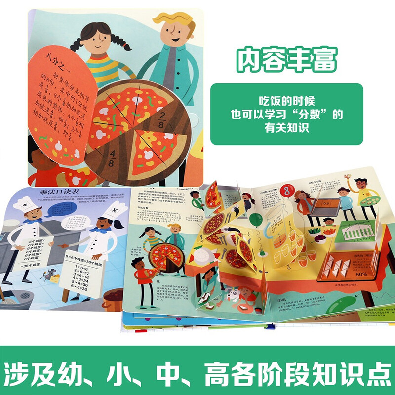 18 yuan off for purchases over 87 <Secret Mathematics> (popular science flipping book for children aged 3-6) Le Fun Children’s Book Revealing Series Children’s Popular Science Pop-up Books Children’s Book Festival Children’s Day