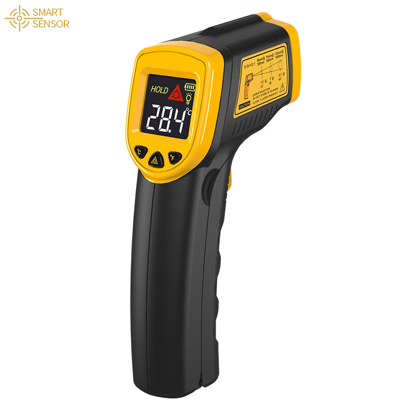 Xima infrared thermometer industrial temperature measuring gun high-precision oil thermometer home kitchen baking oil temperature gun AS382+