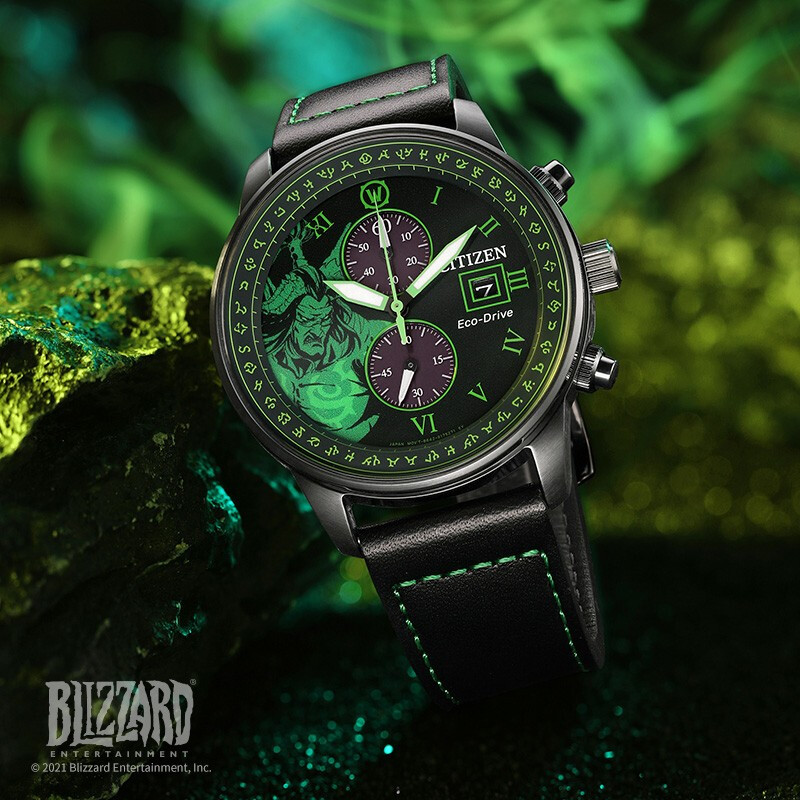 Citizen Watch World of Warcraft Co-branded Limited Edition Photo-Driven Watch for Men and Women Illidan Sylvanas Lich King CA7075-05E Illidan