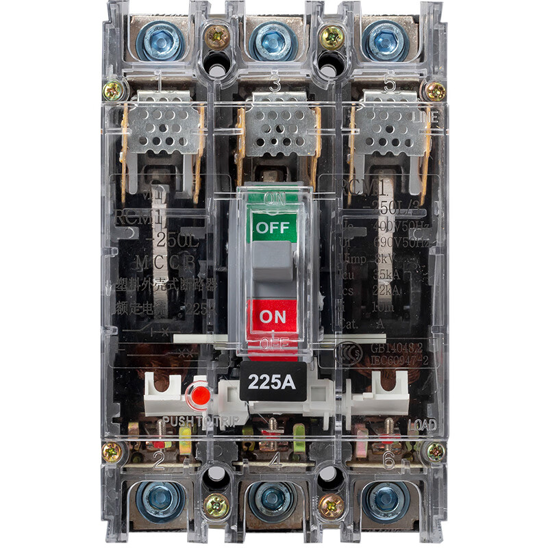 Shanghai People's RCM1 plastic case circuit breaker NM1-100A160A250A630A transparent air switch air-opening 100A 4p