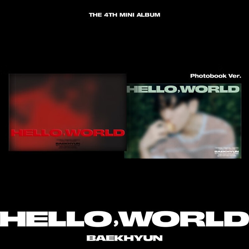 Baekhyun Byun Hello, World - The 4th Mini Album Photobook Ver. Hello version / World version 2 versions will be randomly distributed 1 version