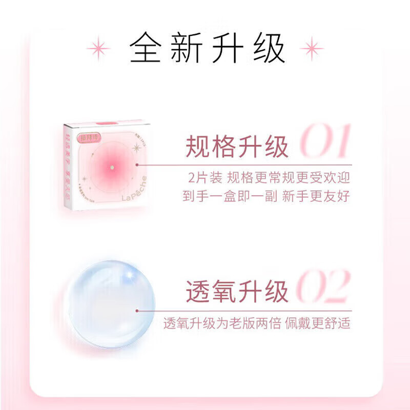 LaPeche Umbrella Sandwich Color Contact Lenses Monthly Disposable 2 Pieces Every Night 0 Degrees