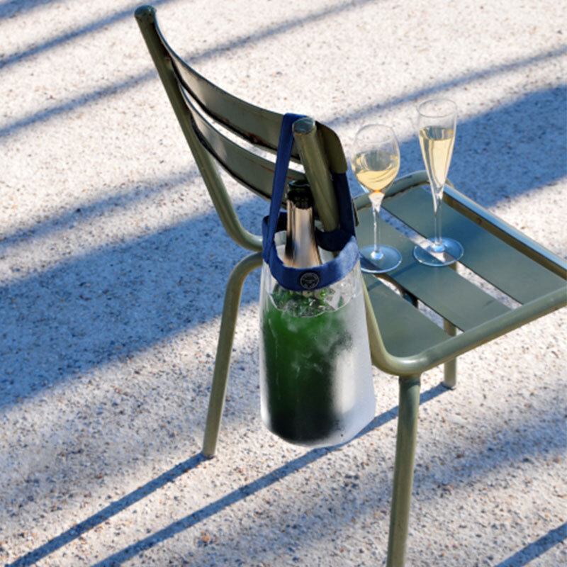 L ATELIER DU VIN 1926 French imported portable folding ice bucket outdoor red wine champagne ice bucket cold wine ice bag blue