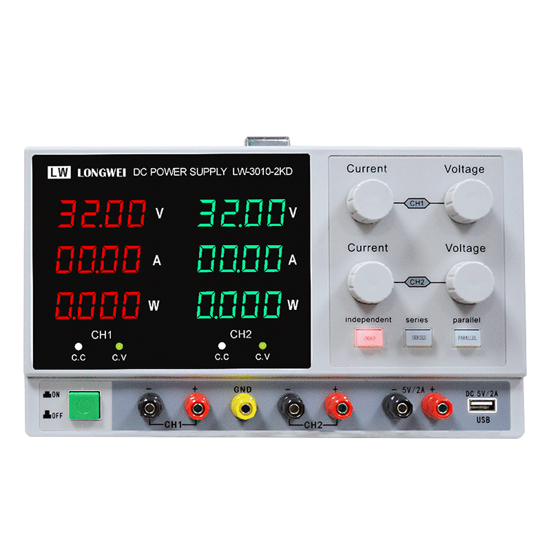 Longwei LW1001-2KD high-power experimental test switching power supply 100V1A adjustable factory repair DC regulated power supply 100V1A dual output LED display