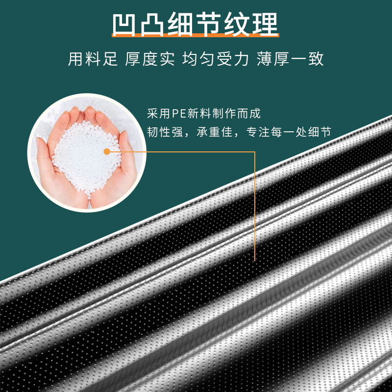 Jiuqiangu thickened property garbage bag, commercial and industrial cleaning special black recycling bag plastic bag, sanitation flat mouth property garbage bag 100*120cm, double-sided 4 wires, 50 pieces