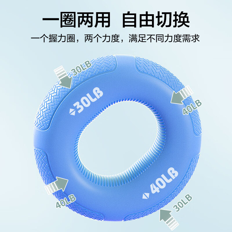 ANTA (ANTA) Grip Strengthener Silicone Grip Ring Finger Rehabilitation Training Hand Strength Men and Women Wrist Strength Training Forearm Convenient Gray