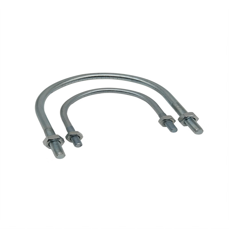 Zhongmi U-shaped clip U-shaped clip U-shaped pipe clip Galvanized U-shaped clip U-shaped clamp U-shaped clip U-shaped code U-shaped clamp M12*DN25 1 inch with nut
