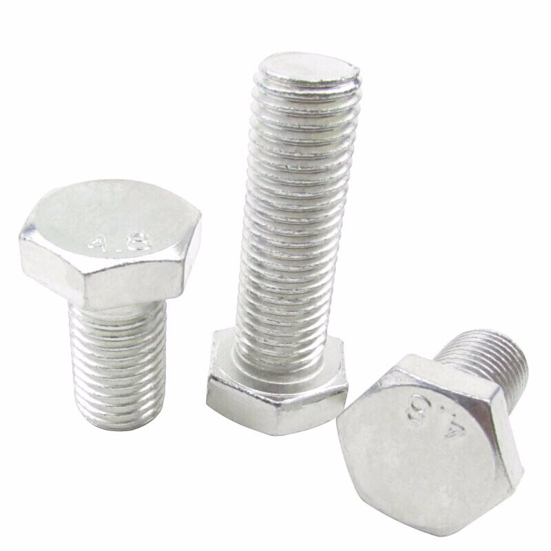 Jishuo GB30 national standard galvanized external hexagonal M18/20/22/24 bolt 4.8 grade galvanized hexagonal head screw M20*110