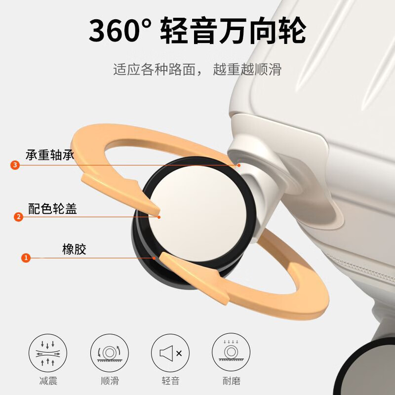 Zhen Zhimeng multifunctional suitcase universal wheel men's and women's trolley case student password box large capacity suitcase zipper suitcase glacier blue upgraded multi-function 24-inch mid-way suitcase